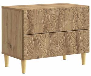 VidaXL Éjjeli asztal Kézműves Tölgy 62 x 34,5 x 48 cm Szerelt Fa