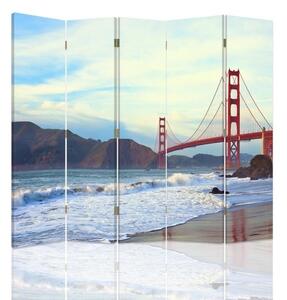 Paraván Golden Gate híd Méret: 180 x 170 cm, Kivitelezés: Klasszikus paraván