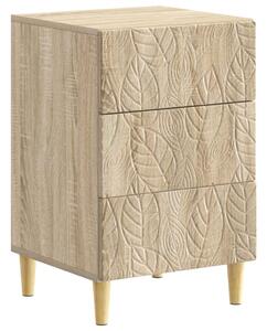 VidaXL Éjjeli asztal Sonoma Tölgy 43 x 39,5 x 66,5 cm Szerelt Fa