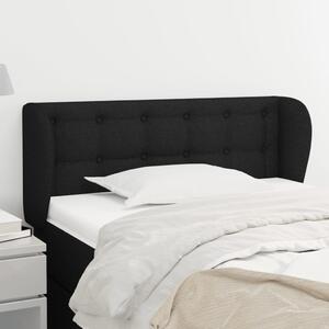 VidaXL fekete szövet fejtámla szárnyakkal 93x23x78/88 cm
