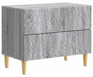 VidaXL Éjjeli asztal Szürke Sonoma 62 x 34,5 x 48 cm Szerelt Fa