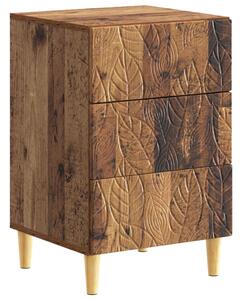 VidaXL Éjjeli asztal Antik Fa 43 x 39,5 x 66,5 cm Szerelt Fa