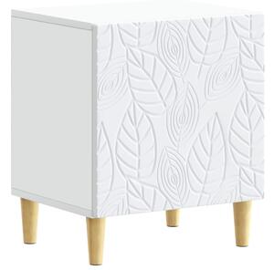 VidaXL Éjjeli asztal Fehér 43 x 34,5 x 50 cm Szerelt Fa