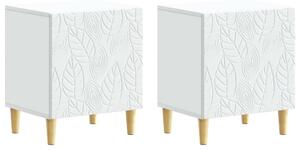 VidaXL Éjjeli asztal 2 pcs Fehér 43 x 34,5 x 50 cm Szerelt Fa