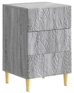 VidaXL Éjjeli asztal Szürke Sonoma 43 x 39,5 x 66,5 cm Szerelt Fa