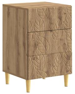 VidaXL Éjjeli asztal Kézműves Tölgy 43 x 39,5 x 66,5 cm Szerelt Fa