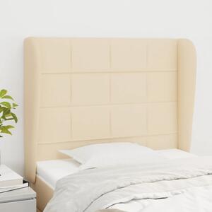 VidaXL krémszínű szövet fejtámla szárnyakkal 93 x 23 x 118/128 cm