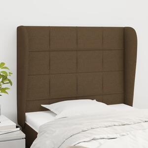 VidaXL sötétbarna szövet fejtámla szárnyakkal 93 x 23 x 118/128 cm