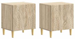 VidaXL Éjjeli asztal 2 pcs Sonoma Tölgy 43 x 34,5 x 50 cm Szerelt Fa