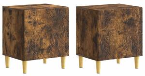 VidaXL Éjjeli asztal 2 pcs Füstös Tölgy 43 x 34,5 x 50 cm Szerelt Fa