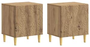 VidaXL Éjjeli asztal 2 pcs Kézműves Tölgy 43 x 34,5 x 50 cm Szerelt Fa