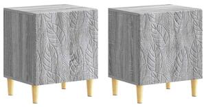 VidaXL Éjjeli asztal 2 pcs Szürke Sonoma 43 x 34,5 x 50 cm Szerelt Fa
