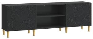 TV szekrény 150 x 31 x 50 cm Fekete Szerelt Fa