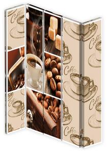 Paraván Kávé variációk Méretek: 180 x 170 cm, Kivitelezés: Forgó paraván 360°