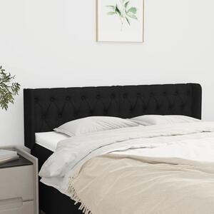 VidaXL fekete szövet fejtámla szárnyakkal 147x16x78/88 cm