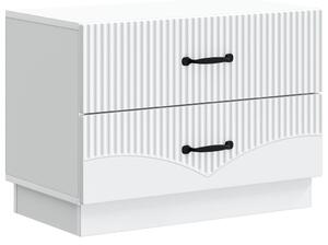 VidaXL Éjjeliszekrény fiókkal Fehér 62 x 34,5 x 44,5 cm Szerelt Fa
