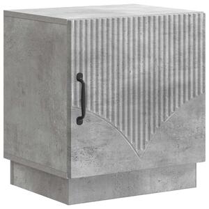 VidaXL Éjjeli asztal Beton Szürke 43 x 34,5 x 47 cm Szerelt Fa