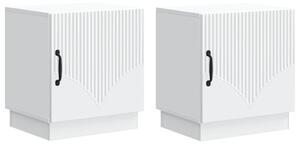 VidaXL Éjjeli asztal 2 pcs Fehér 43 x 34,5 x 47 cm Szerelt Fa