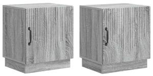 VidaXL Éjjeli asztal 2 pcs Szürke Sonoma 43 x 34,5 x 47 cm Szerelt Fa