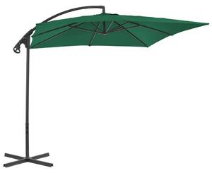 VidaXL zöld konzolos napernyő acélrúddal, 250 x 250 cm