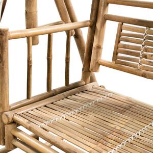 VidaXL 2 személyes bambusz hintaágy pálmalevelekkel és párnával 202 cm