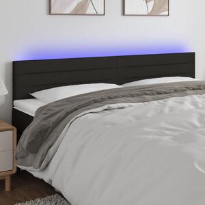 VidaXL fekete szövet LED-es fejtámla 180x5x78/88 cm