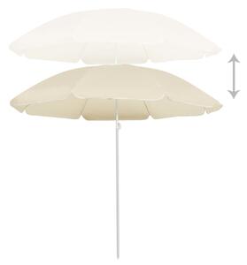 VidaXL homokszínű kültéri napernyő acél rúddal 180 cm