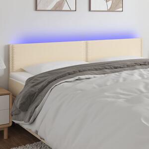 VidaXL krémszínű szövet LED-es fejtámla 180x5x78/88 cm