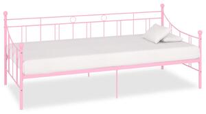 Rózsaszín fém kanapéágy-keret 90 x 200 cm