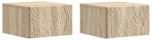 VidaXL Fali oldaltábla 2 pcs Sonoma Tölgy 34,5 x 33 x 20 cm Szerelt Fa