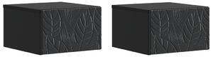 VidaXL Fali oldaltábla 2 pcs Fekete 34,5 x 33 x 20 cm Szerelt Fa