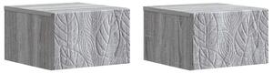 VidaXL Fali oldaltábla 2 pcs Szürke Sonoma 34,5 x 33 x 20 cm