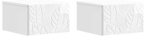 VidaXL Fali oldaltábla 2 pcs Magasfényű Fehér 34,5 x 33 x 20 cm