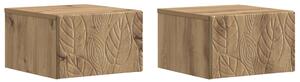 VidaXL Fali oldaltábla 2 pcs Kézműves Tölgy 34,5 x 33 x 20 cm