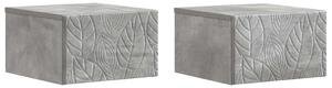 VidaXL Fali oldaltábla 2 pcs Betonszürke 34,5 x 33 x 20 cm Szerelt Fa