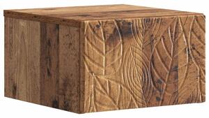 VidaXL Fali oldaltábla Antik Fa 34,5 x 33 x 20 cm Szerelt Fa