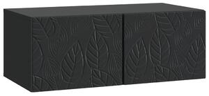 Fali TV szekrény 59,5 x 31 cm Fekete Szerelt Fa
