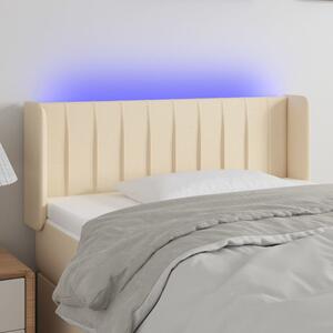 VidaXL krémszínű szövet LED-es fejtámla 103 x 16 x 78/88 cm