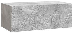 Fali TV szekrény 59,5 x 31 cm Betonszürke Szerelt Fa