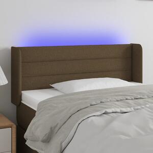 VidaXL sötétbarna szövet LED-es fejtámla 83 x 16 x 78/88 cm