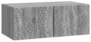 Fali TV szekrény 59,5 x 31 cm Szürke Sonoma Szerelt Fa