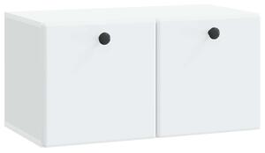 Fali TV szekrény 59,5 x 31 x 30 cm Fehér Szerelt Fa