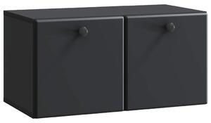 Fali TV szekrény 59,5 x 31 x 30 cm Fekete Szerelt Fa