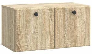 Fali TV szekrény 59,5 x 31 x 30 cm Sonoma Tölgy Szerelt Fa
