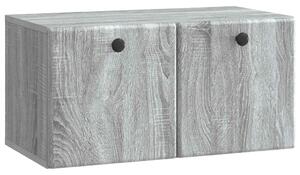 Fali TV szekrény 59,5 x 31 x 30 cm Szürke Sonoma Szerelt Fa
