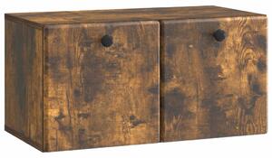 Fali TV szekrény 59,5 x 31 x 30 cm Füstös Tölgy Szerelt Fa