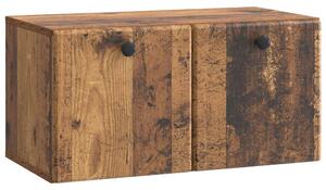 Fali TV szekrény 59,5 x 31 x 30 cm Antik Fa Szerelt Fa