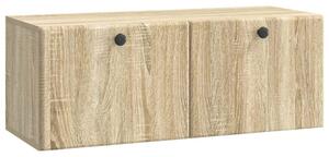 Fali TV szekrény 78,5 x 31 x 30 cm Sonoma Tölgy Szerelt Fa