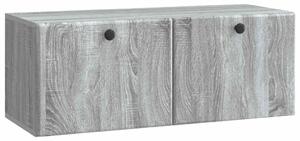 Fali TV szekrény 78,5 x 31 x 30 cm Szürke Sonoma Szerelt Fa