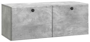 Fali TV szekrény 78,5 x 31 x 30 cm Betonszürke Szerelt Fa